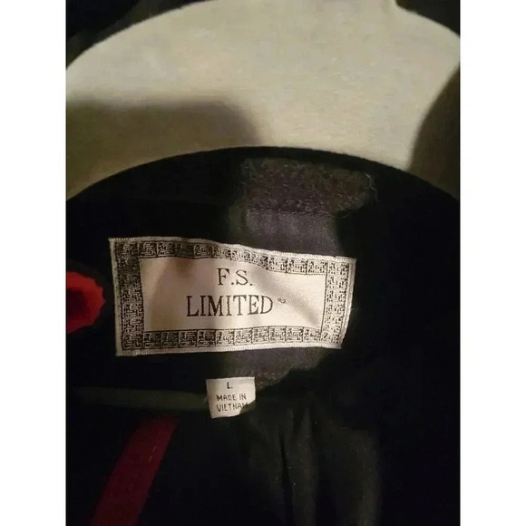 FS Limited Womens Large Red Hooded Long Sleeve Pockets FullZip Snaps Old Money - Picture 3 of 8